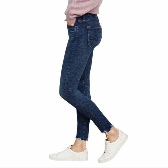 Ag Adriano Goldschmied Denim - AG The Farrah Skinny Ankle size 28R Frayed Ankle JEANS